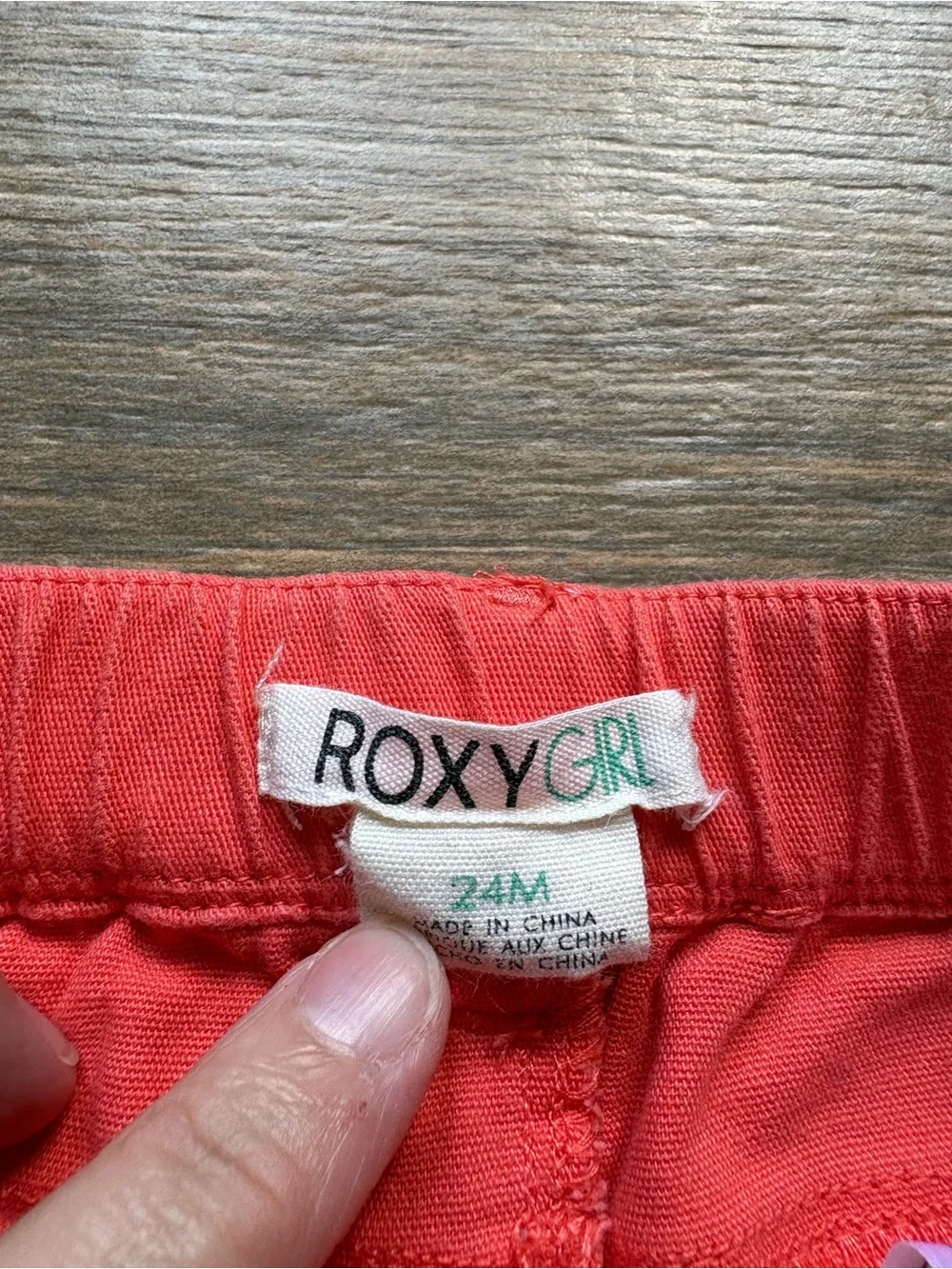 Adorable Tangerine Girl’s ROXY Cut Off Shorts, Size 24 months